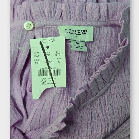 J. CREW FACTORY Gauze Flutter-sleeve Mini Dress Pink NWT - Picture 7 of 9